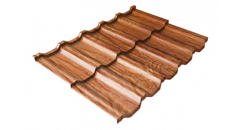 Металлочерепица модульная Grand Line Kvinta Uno c 3D резом 0,45 Print Twincolor Rowan