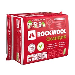 Базальтовая вата Rockwool Лайт Баттс Скандик 800x600x50 мм 12 плит в упаковке