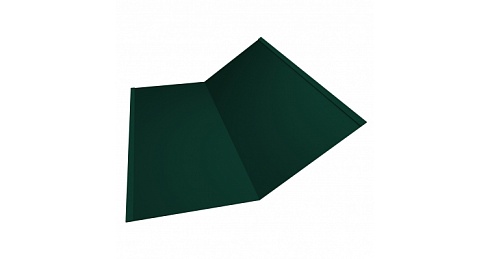 Планка ендовы нижней 300х300 0,5 Quarzit lite с пленкой RAL 6005 зеленый мох