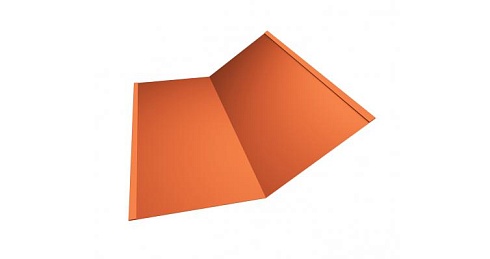 Планка ендовы нижней 300х300 0,5 Quarzit с пленкой Cuprum Steel