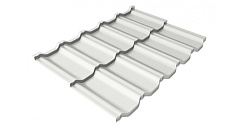 Металлочерепица модульная Grand Line Kvinta Uno c 3D резом 0,5 Satin RAL 9003 сигнальный белый