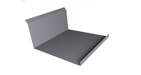 Планка примыкания нижняя 20х122х260х15 0,5 Satin с пленкой RAL 7004 сигнальный серый