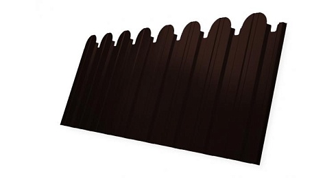 Профнастил фигурный С10 Grand Line Velur 0,5 мм RAL 8017 шоколад