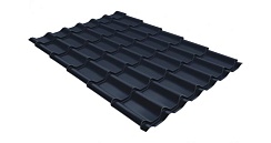 Металлочерепица Grand Line Classic 0,5 мм Satin RAL 7024 мокрый асфальт