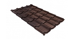 Металлочерепица Grand Line Kamea 0,45 мм Print Twincolor Antique Wood Eco