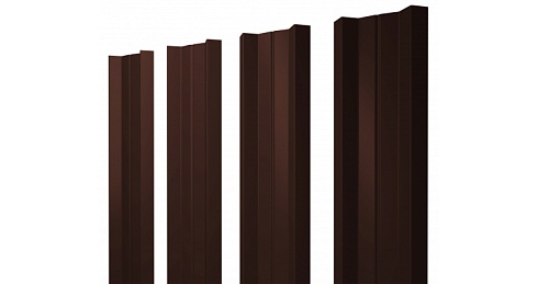 Штакетник М-образный Grand Line Satin Мatt А 0,5 RAL 8017