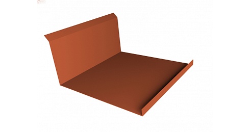 Планка примыкания нижняя 20х122х260х15 0,5 Satin с пленкой RAL 8004 терракота