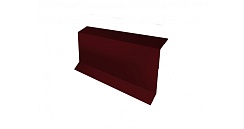 Планка примыкание в штробу 60 0,5 Satin с пленкой RAL 3005 красное вино