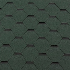 Гибкая черепица RoofShield Classic Standart зеленая с оттенением