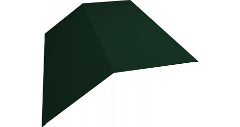 Планка конька плоского 145х145 0,5 Satin с пленкой RR 11 темно-зеленый