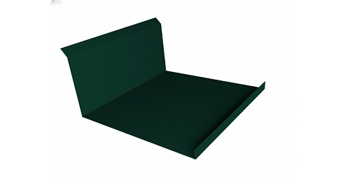 Планка примыкания нижняя 20х122х260х15 0,5 Satin с пленкой RAL 6005 зеленый мох
