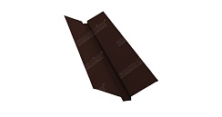 Планка ендовы верхней 115х30х115 0,5 Polydexter с пленкой RAL 8017 шоколад
