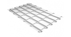 Металлочерепица Grand Line Quadro Profi 0,45 мм PE RAL 9003 сигнальный белый