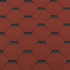 Гибкая черепица RoofShield Premium Standart красная с оттенением