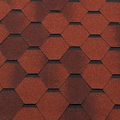 Гибкая черепица RoofShield Classic Standart кирпично-красная Антик