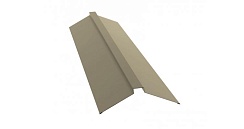 Планка конька плоского 150х40х150 0,5 Satin с пленкой RAL 1015 светлая слоновая кость