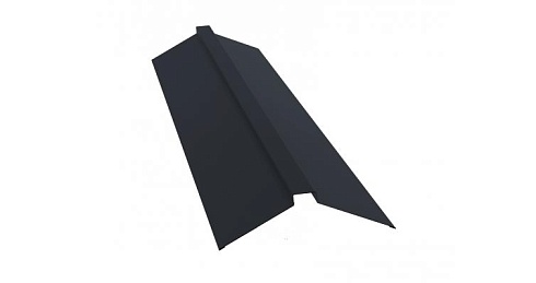 Планка конька плоского 115х30х115 мм Grand Line GreenCoat Pural 0,5 мм RAL 7024 мокрый асфальт
