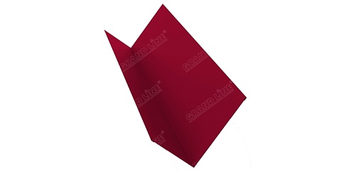 Планка примыкания 150х250 0,5 Satin с пленкой RAL 3003 рубиново-красный