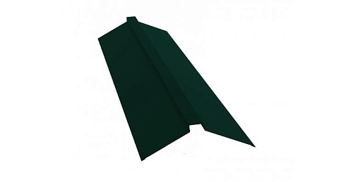 Планка конька плоского 150х40х150 мм Grand Line Quarzit  0,5 мм RAL 6005 зеленый мох