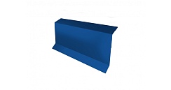 Планка примыкание в штробу 60 0,5 Satin с пленкой RAL 5005 сигнальный синий
