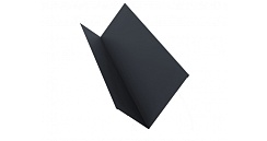 Планка примыкания 90х140 0,5 Satin с пленкой RAL 7024 мокрый асфальт