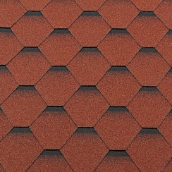 Гибкая черепица RoofShield Premium Standart кирпично-красная с оттенением