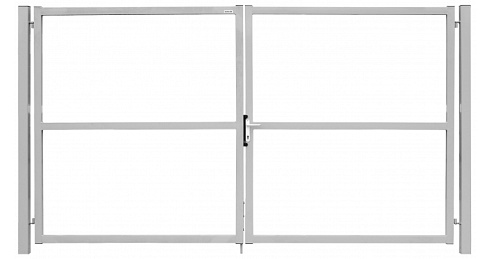Ворота для забора Grand Line Эконом New Lock 2,0х3,45 RAL 7040