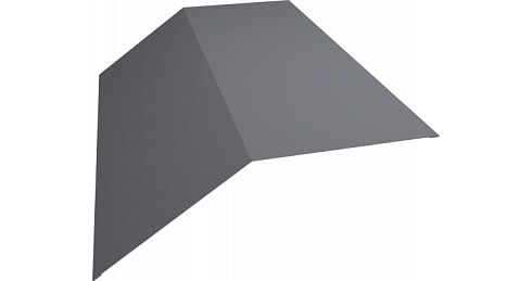 Планка конька плоского 190х190 0,5 Satin с пленкой RAL 7004 сигнальный серый