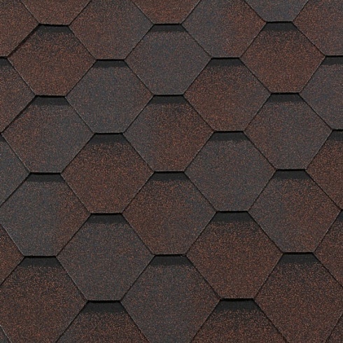 Гибкая черепица RoofShield Classic Standart медная