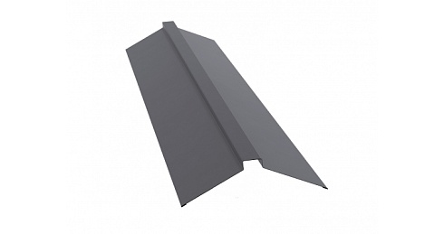 Планка конька плоского 150х40х150 0,5 Satin с пленкой RAL 7004 сигнальный серый