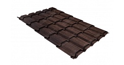 Металлочерепица Grand Line Quadro Profi 0,45 мм Print Twincolor Antique Wood Eco