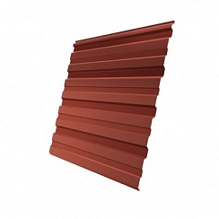 Профнастил С21 Grand Line GreenCoat Pural 0,5 мм RAL 8004 терракота