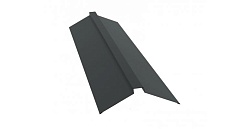 Планка конька плоского 150х40х150 0,5 Satin с пленкой RAL 7005 мышино-серый