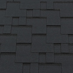 Гибкая черепица RoofShield Premium Modern бархатно-черная