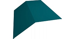 Планка конька плоского 145х145 0,5 Satin с пленкой RAL 5021 водная синь