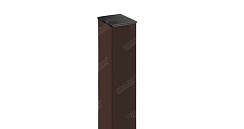 Столб для забора Grand Line 62х55х1,4х2500 RAL 8017
