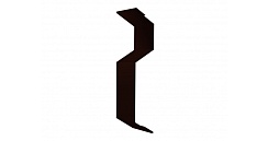 Планка примыкания внакладку 25х17х35х17 0,5 Polydexter с пленкой RR 32 темно-коричневый