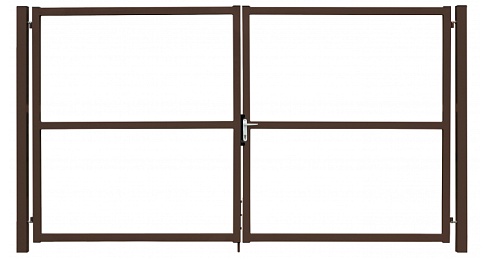 Ворота для забора Grand Line Эконом New Lock 2,0х3,45 RAL 8017