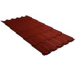 Металлочерепица Grand Line Classic GreenCoat Pural 0,5 мм RR 29 красный (RAL 3009 оксидно-красный)
