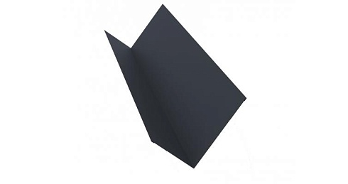 Планка примыкания 150х250 0,5 Satin с пленкой RAL 7024 мокрый асфальт