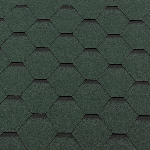Гибкая черепица RoofShield Premium Standart зеленая с оттенением