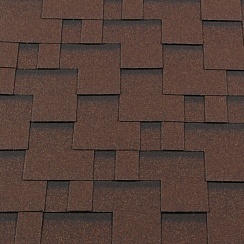 Гибкая черепица RoofShield Premium Modern коричневая с оттенением