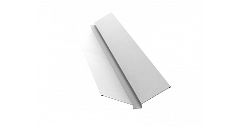 Планка ендовы верхней 115х30х115 0,5 Satin с пленкой RAL 9003 сигнальный белый
