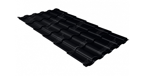 Металлочерепица Grand Line Kredo 0,45 мм Drap RAL 9005 черный