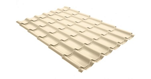 Металлочерепица Grand Line Classic 0,5 мм Satin RAL 1015 светлая слоновая кость