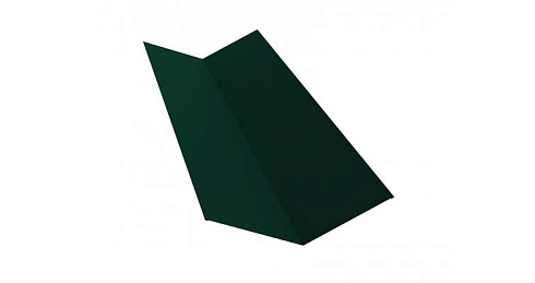 Планка ендовы верхней 145х145 0,5 Quarzit lite с пленкой RAL 6005 зеленый мох