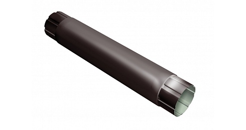 Труба круглая соединительная Optima 90мм 1м RAL 8017 шоколад