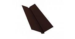 Планка ендовы верхней 115х30х115 0,5 Satin с пленкой RAL 8017 шоколад