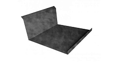 Планка примыкания нижняя 20х122х260х15 0,5 Safari с пленкой Grey