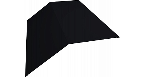 Планка конька плоского 190х190 0,5 Velur20 RAL 9005 черный